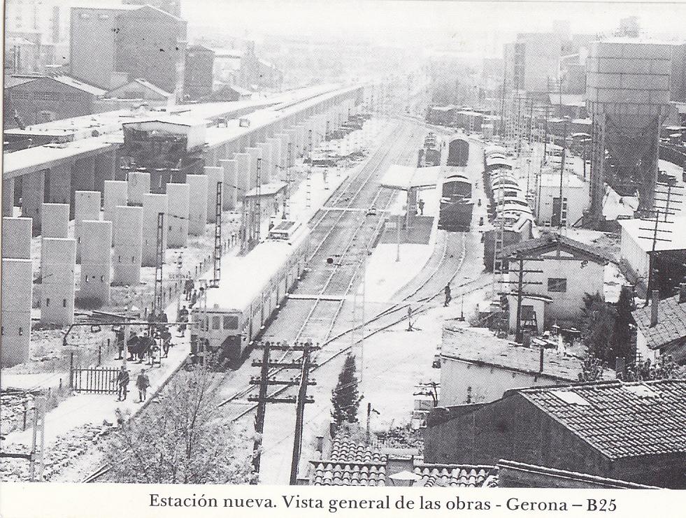 Postal 62257 : Estacion nueva. Vista general de las obras - Gerona