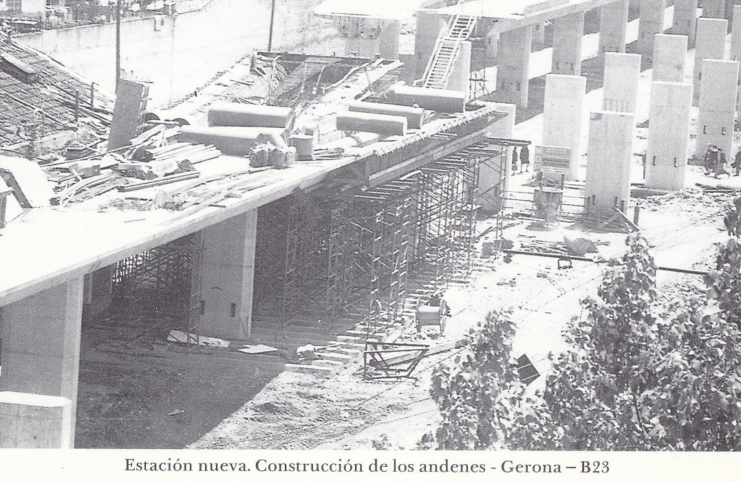 Postal 62259 : Estacion nueva. Construccion de los andenes - Gerona