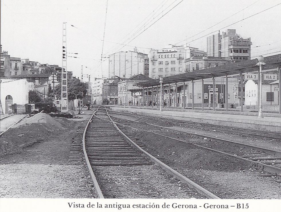 Postal 62266 : Vista de la antigua estacion de Gerona - Gerona