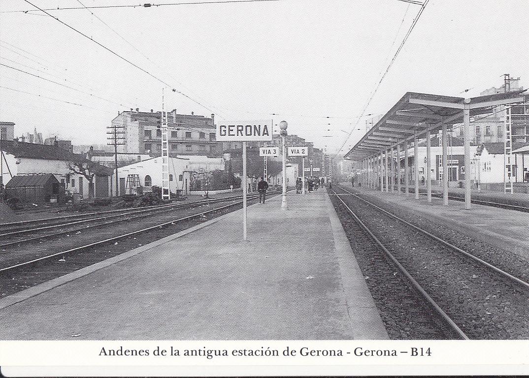 Postal 62267 : Andenes de la antigua estacion de Gerona - Gerona
