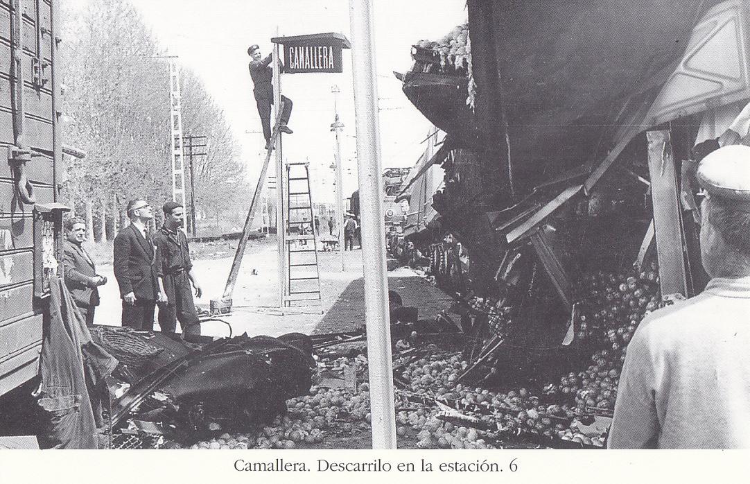 Postal 62280 : Camallera. Descarrilo en la estacion 