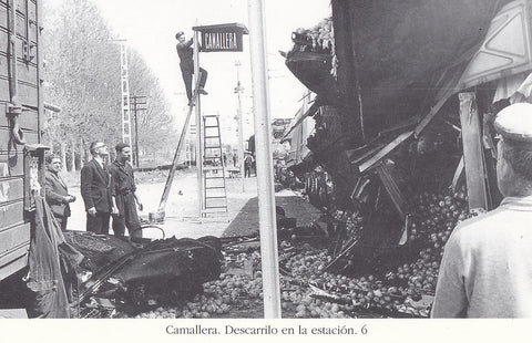 Postal 62280 : Camallera. Descarrilo en la estacion 