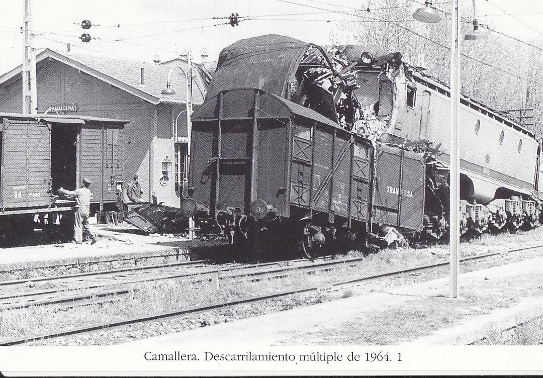 Postal 62285 : Camallera. Descarrilamiento multuple de 1964