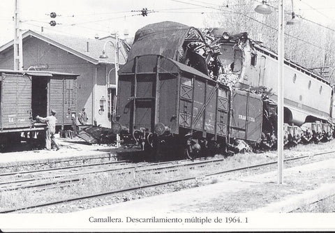 Postal 62285 : Camallera. Descarrilamiento multuple de 1964