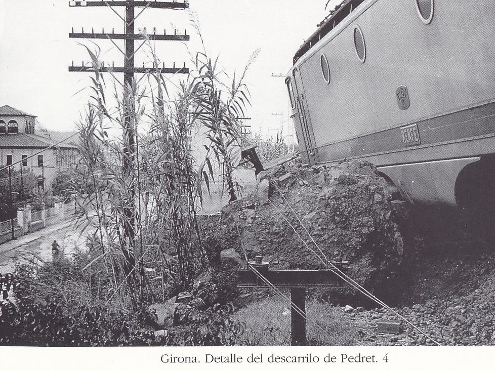 Postal 62287 : Girona. Detalle del descarrilo de Pedret 