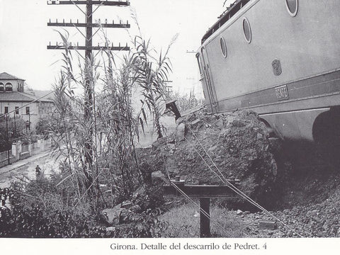 Postal 62287 : Girona. Detalle del descarrilo de Pedret 