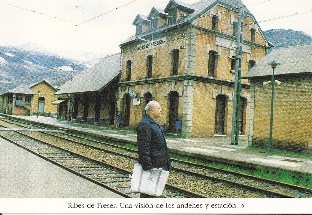 Postal 62294 : Ribes de Freser. Una vision de los andenes y estacion