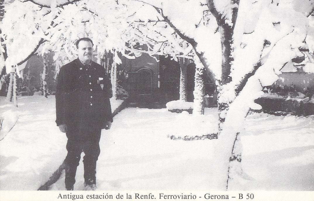 Postal 62314 : Antigua estacion de Renfe. Ferroviario - Gerona