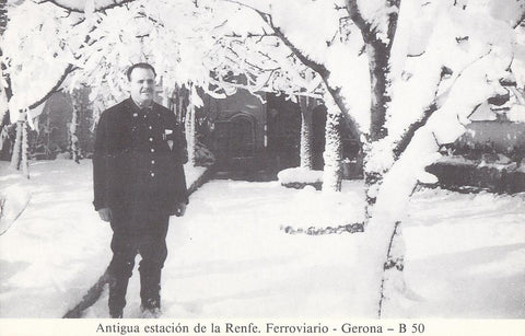 Postal 62314 : Antigua estacion de Renfe. Ferroviario - Gerona