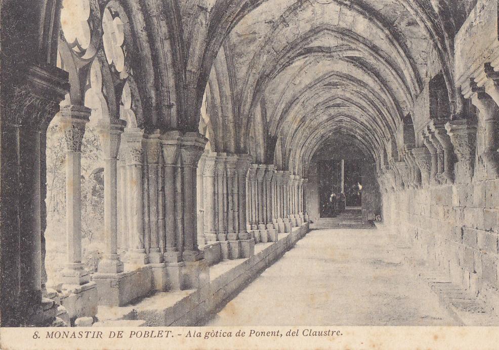 Postal 62351 :  Monastir de Poblet. Ala gotica de Ponent del Claustre