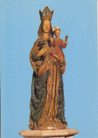 Postal 62355 : Montblanc. Titular de Santa Maria. Talla del S. XVI