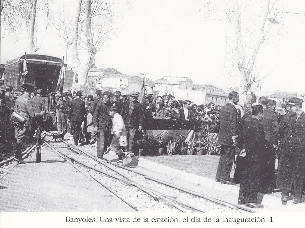 Postal 62365 : Banyoles. Una vista de la estacion el dia de la inauguracion