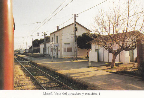 Postal 62369 : Llança. Vista del apadero y estacion
