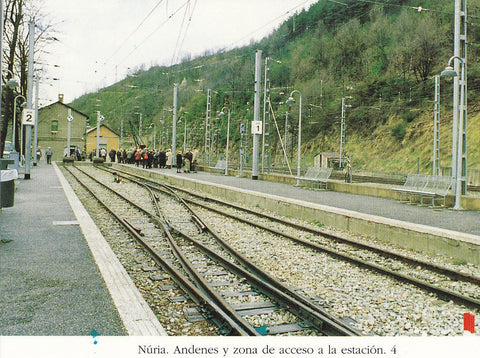 Postal 62380 : Nuria. Andenes y zona de acceso a la estacion