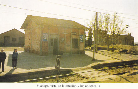 Postal 62388 : Vilajuiga. Vista de la estacion y los andenes