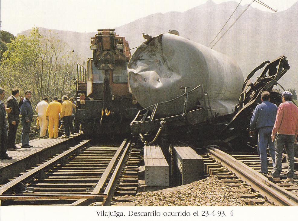 Postal 62389 : Vilajuiga. Descarrilo ocurrido el 23-4-93