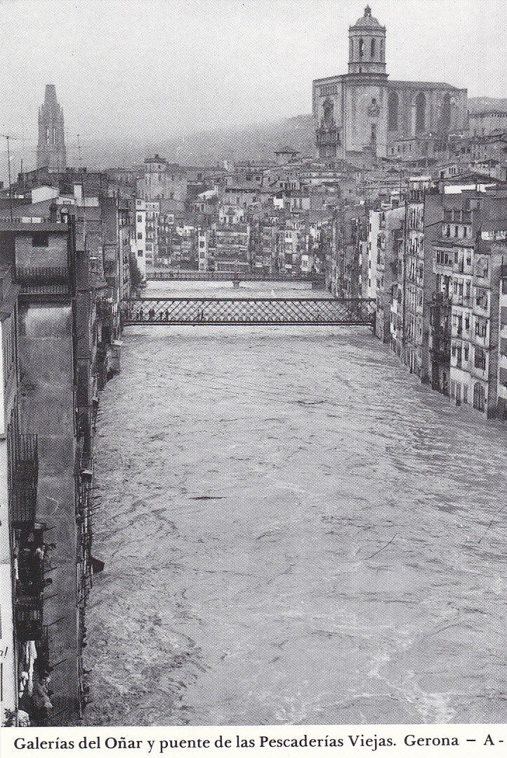 Postal 62405 : Calerias del Oñar y puente de las Pescaderias. Viejas. Gerona