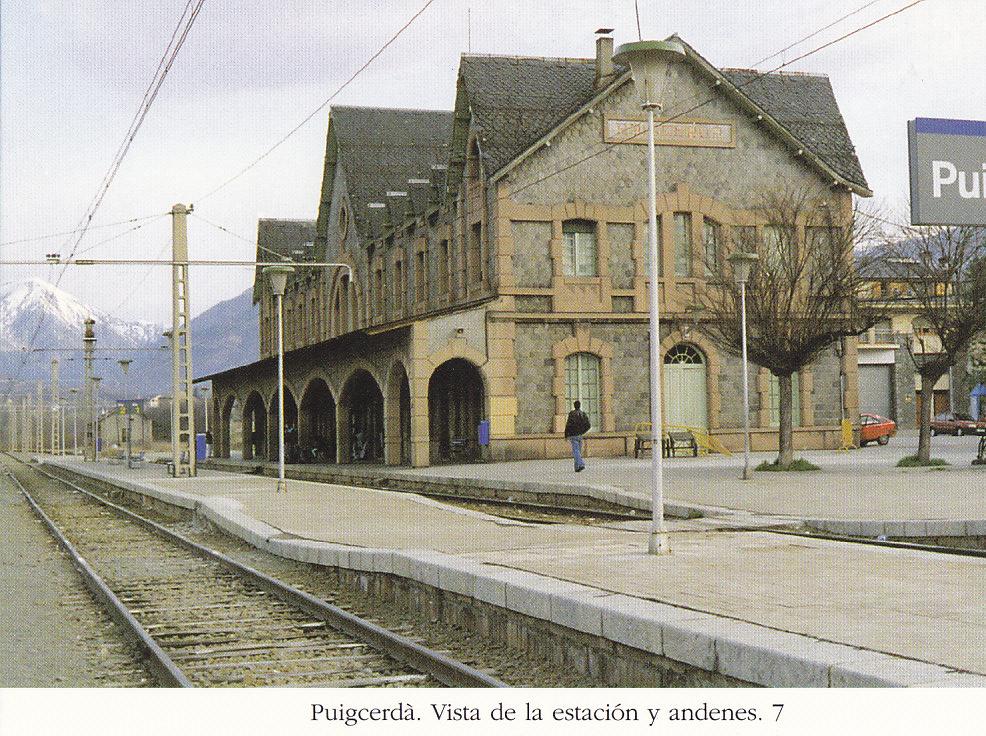 Postal 62430 : Puigcerda. Vista de la estacion y andenes