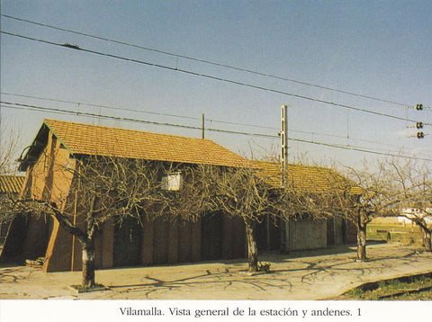 Postal 62433 : Vilamalla. Vista general de la estacion y andenes