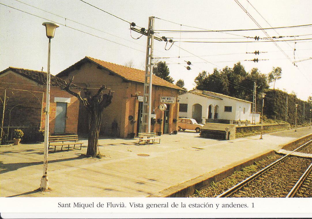 Postal 62434 : Sant Miquel de Fluvia. Vista general de la estacion y andenes