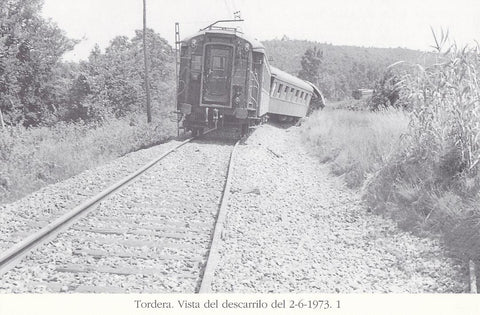 Postal 62435 : Tordera. Vista del descarrilo del 2-6-1973