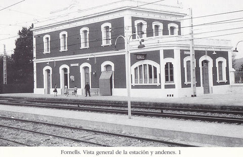 Postal 62438 : Fornells. Vista general de la estacion y andenes