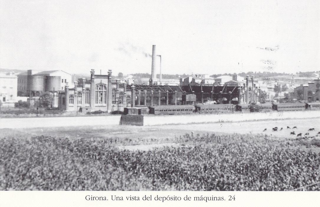 Postal 62447 : Girona. Una vista del deposito de maquinas