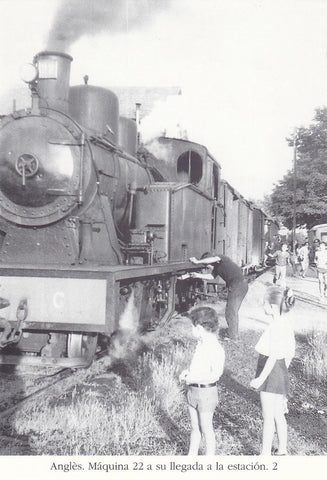 Postal 62455 : Angles. Maquina 22 a su llegada a la estacion