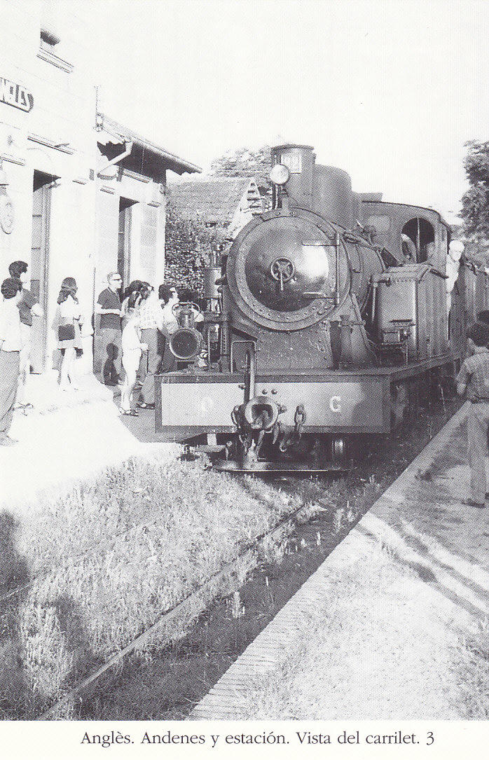 Postal 62456 : Angles. Andenes y estacion. Vista del carrilet
