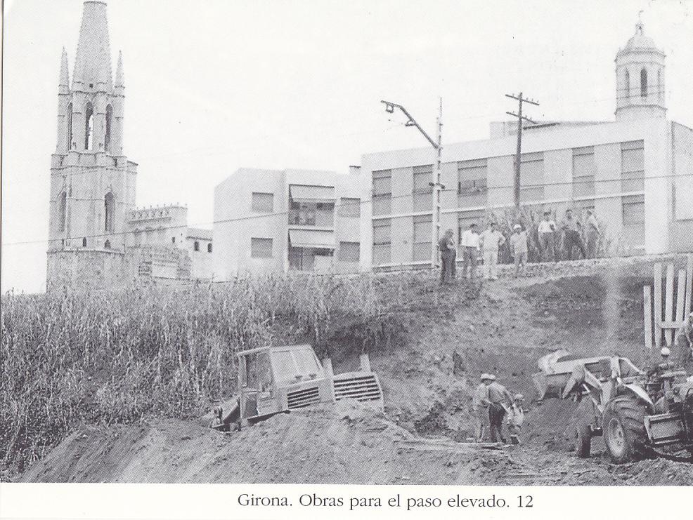 Postal 62463 : Girona. Obras para el paso elevado