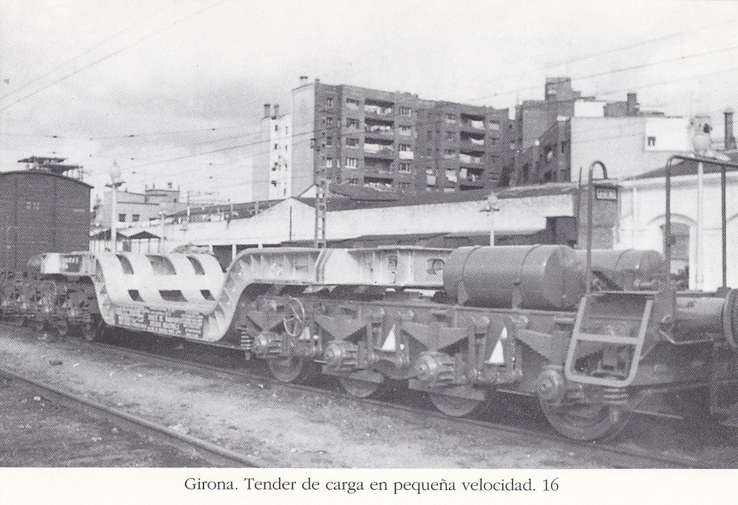 Postal 62467 : Girona. Tender de carga en pequeña velocidad
