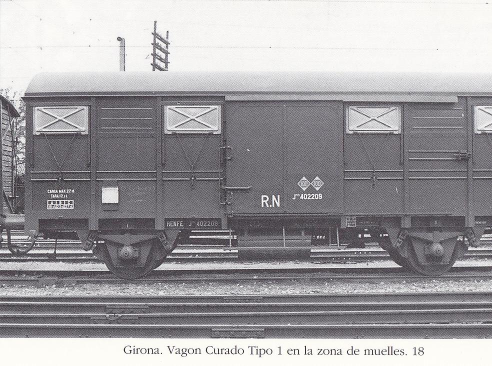 Postal 62469 : Girona. Vagon Curado Tipo 1 en la zona de muelles