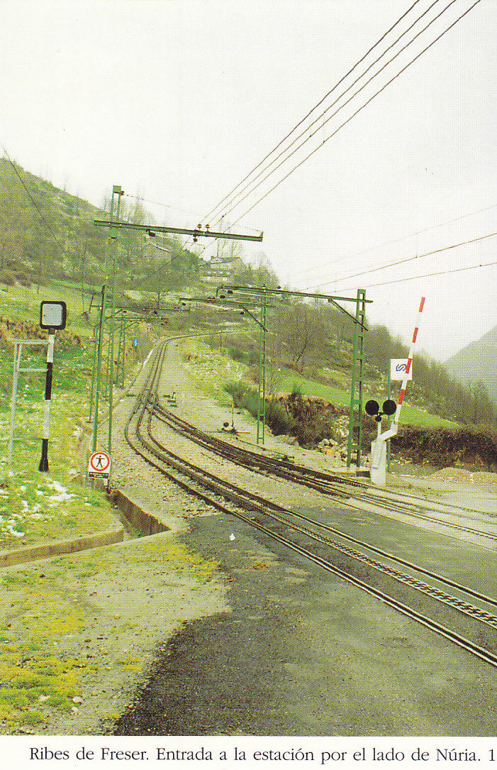 Postal 62480 : Ribes de Freser. Entrada a la estacion por el lado de Nuria