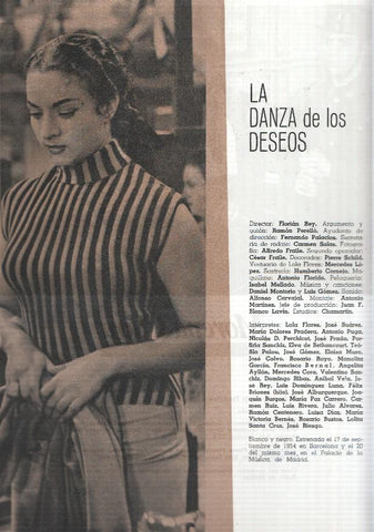 Ficha cine Suevia Films: La danza de los deseos y Morena Clara