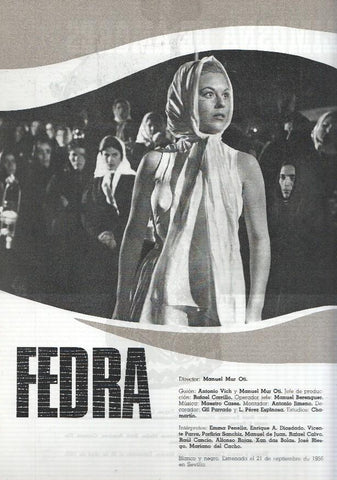Ficha cine Suevia Films: Limosna de amores y Fedra