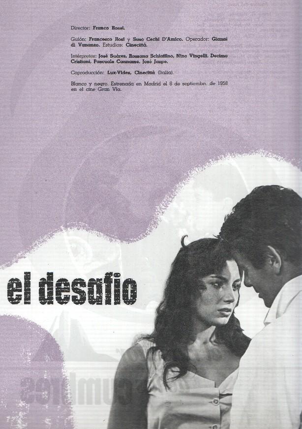 Ficha cine Suevia Films: El desafio y El ruiseñor de las cumbres