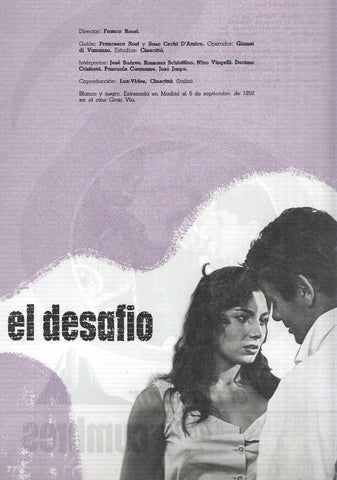 Ficha cine Suevia Films: El desafio y El ruiseñor de las cumbres
