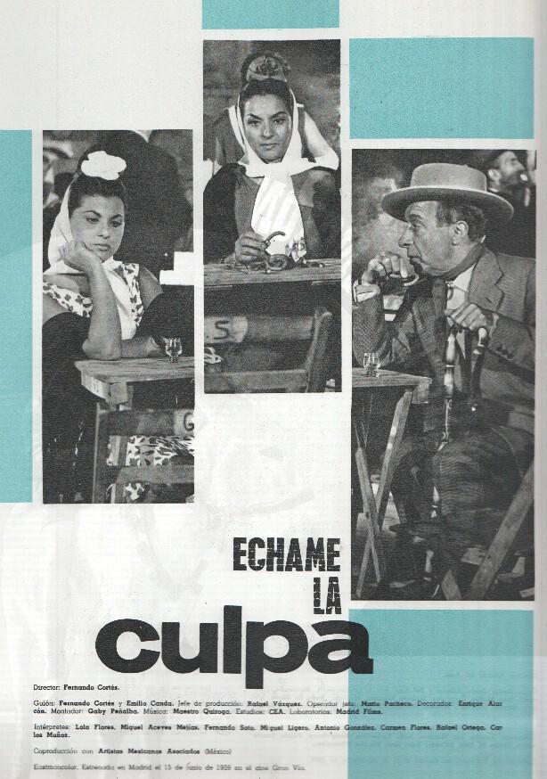 Ficha cine Suevia Films: Echame la culpa y Escucha mi cancion