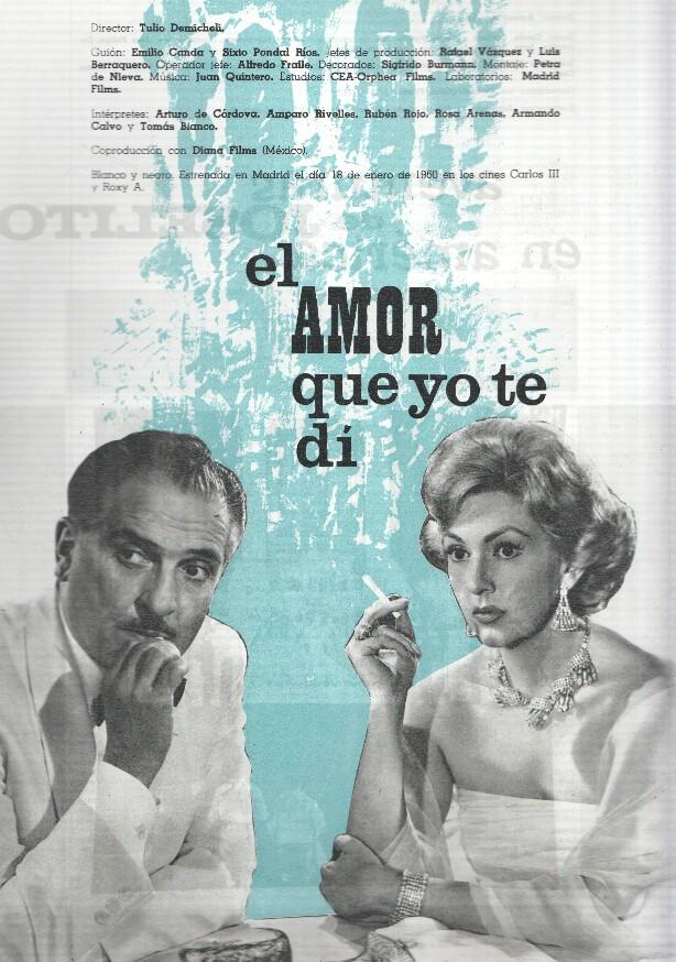 Ficha cine Suevia Films: El amor que yo te di y Aventuras de Joselito en America