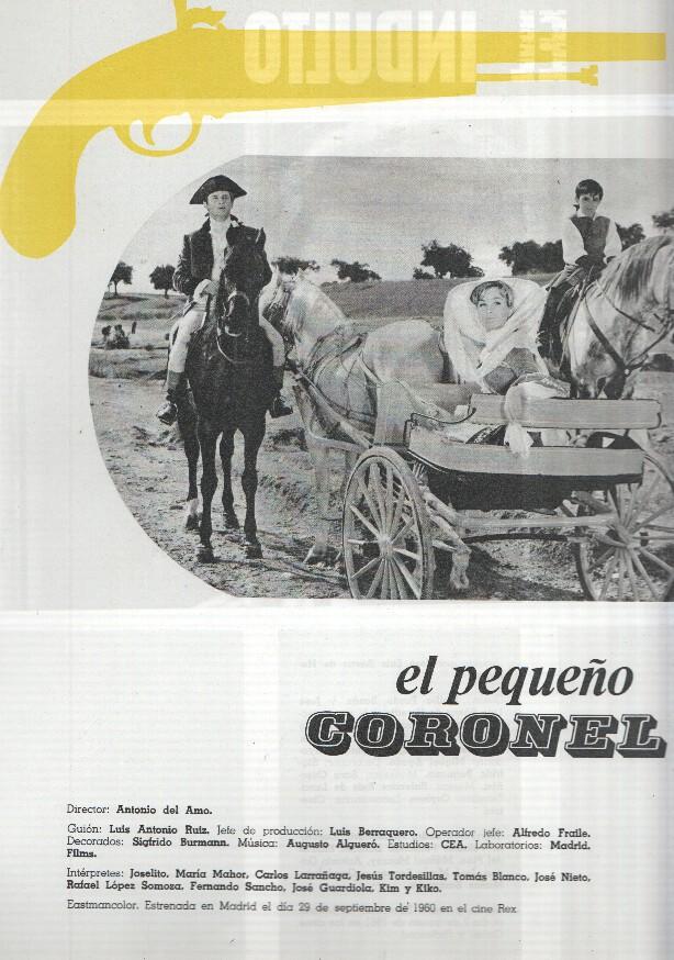 Ficha cine Suevia Films: El pequeño coronel y El indulto