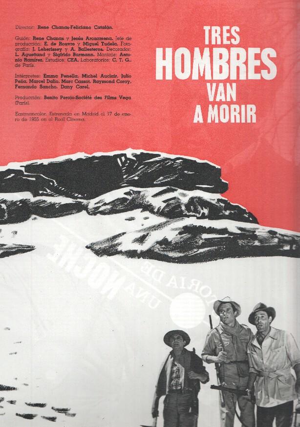 Ficha cine Suevia Films: Tres hombres van a morir y Historia de una noche