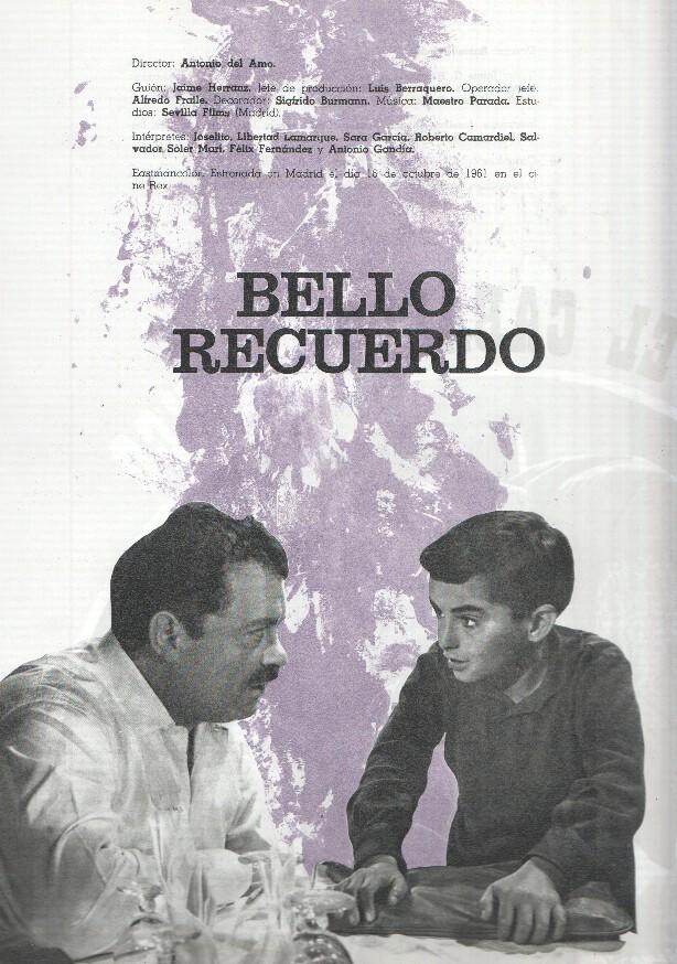 Ficha cine Suevia Films: Bello recuerdo y El caballo blanco