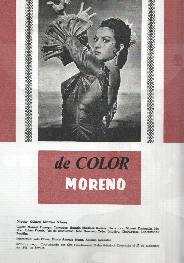 Ficha cine Suevia Films: De color moreno y Crucero de veran