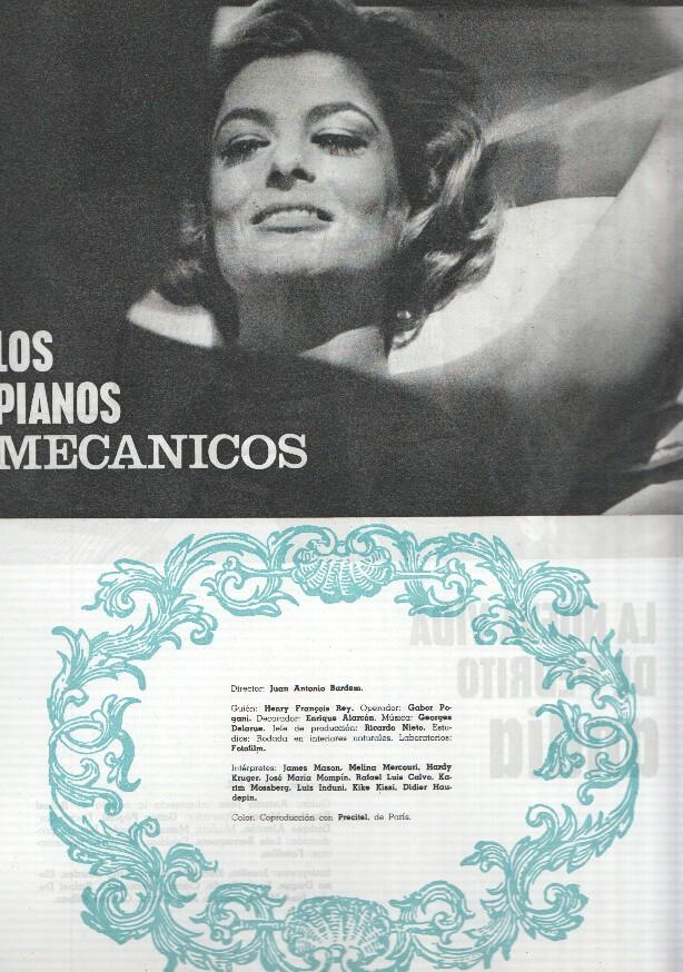 Ficha cine Suevia Films: Los pianos mecanicos y La nueva vida de Pedrito Andia