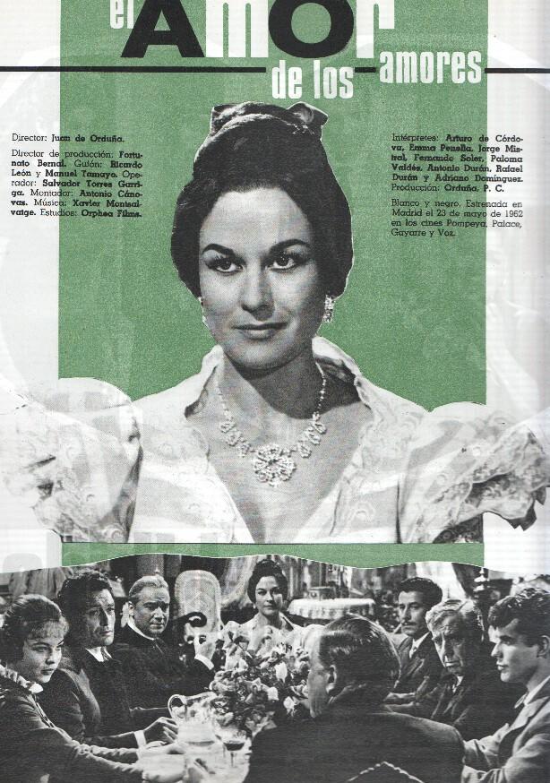 Ficha cine Suevia Films: El amor de los amores y Prohibido enamorarse