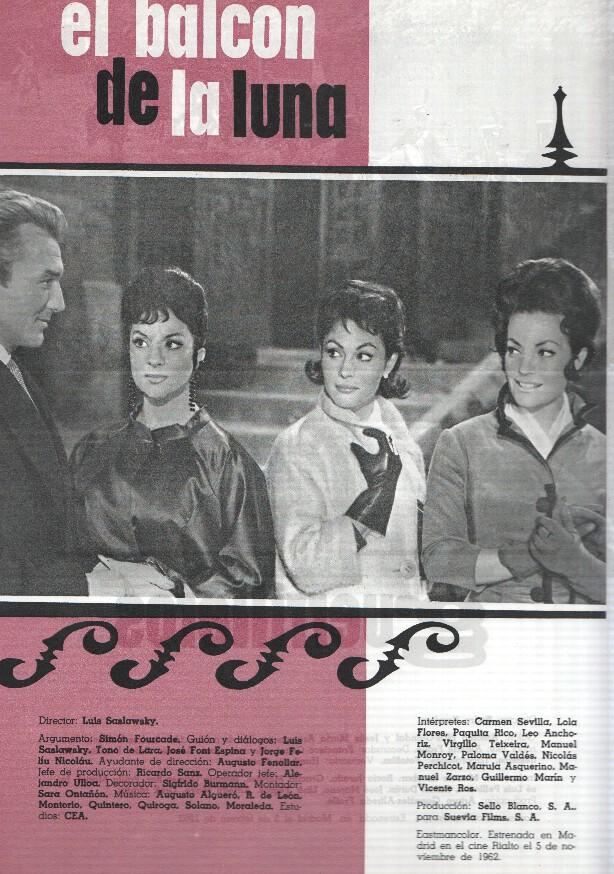 Ficha cine Suevia Films: El balcon de la luna y Los guerrilleros