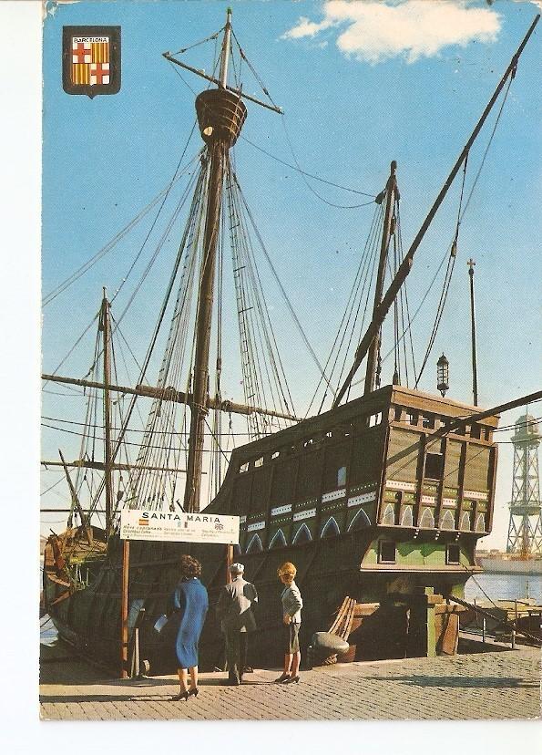 Postal 023384 : Carabela Santa Maria, Barcelona