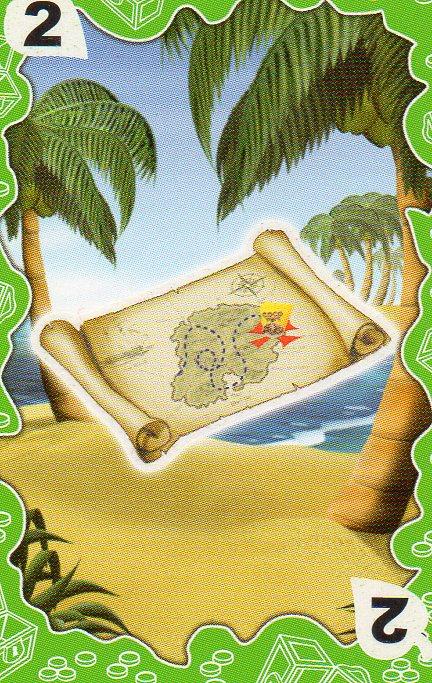 CROMO COLECCION CEREALES COCO POPS: Busqueda del tesoro. Cromo 2 verde