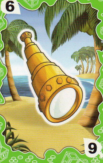 CROMO COLECCION CEREALES COCO POPS: Busqueda del tesoro. Cromo 6 verde