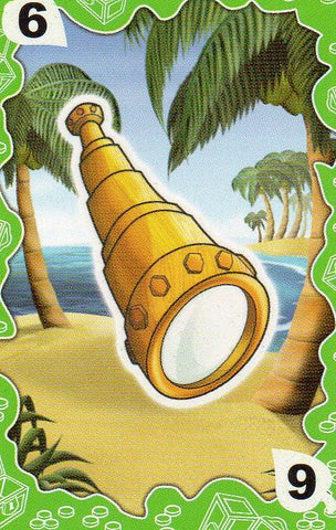 CROMO COLECCION CEREALES COCO POPS: Busqueda del tesoro. Cromo 6 verde